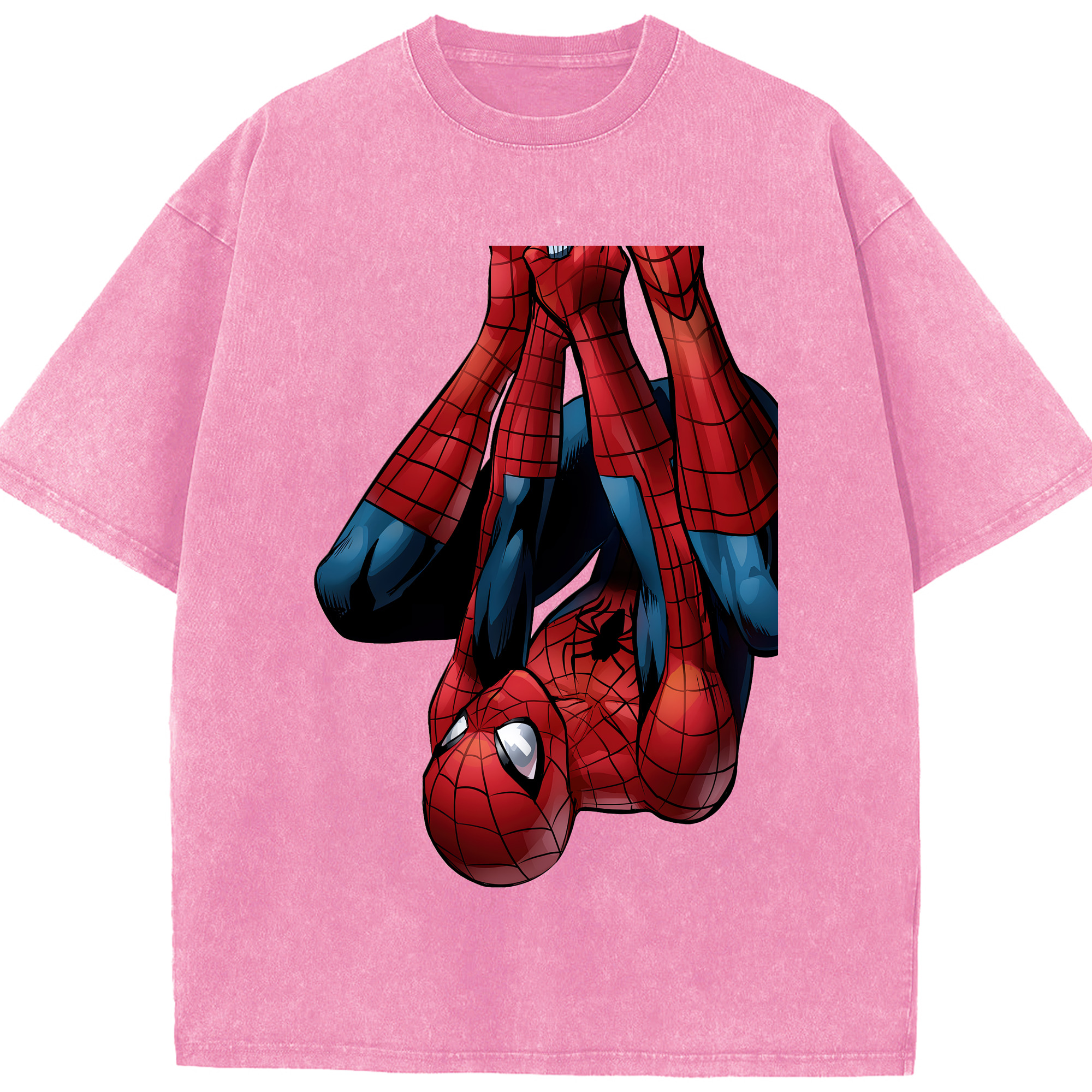 （画像用） Spider Man スパイダーマン 綿100% ヴィンテージ風 半袖Tシャツ（フロントプリント）